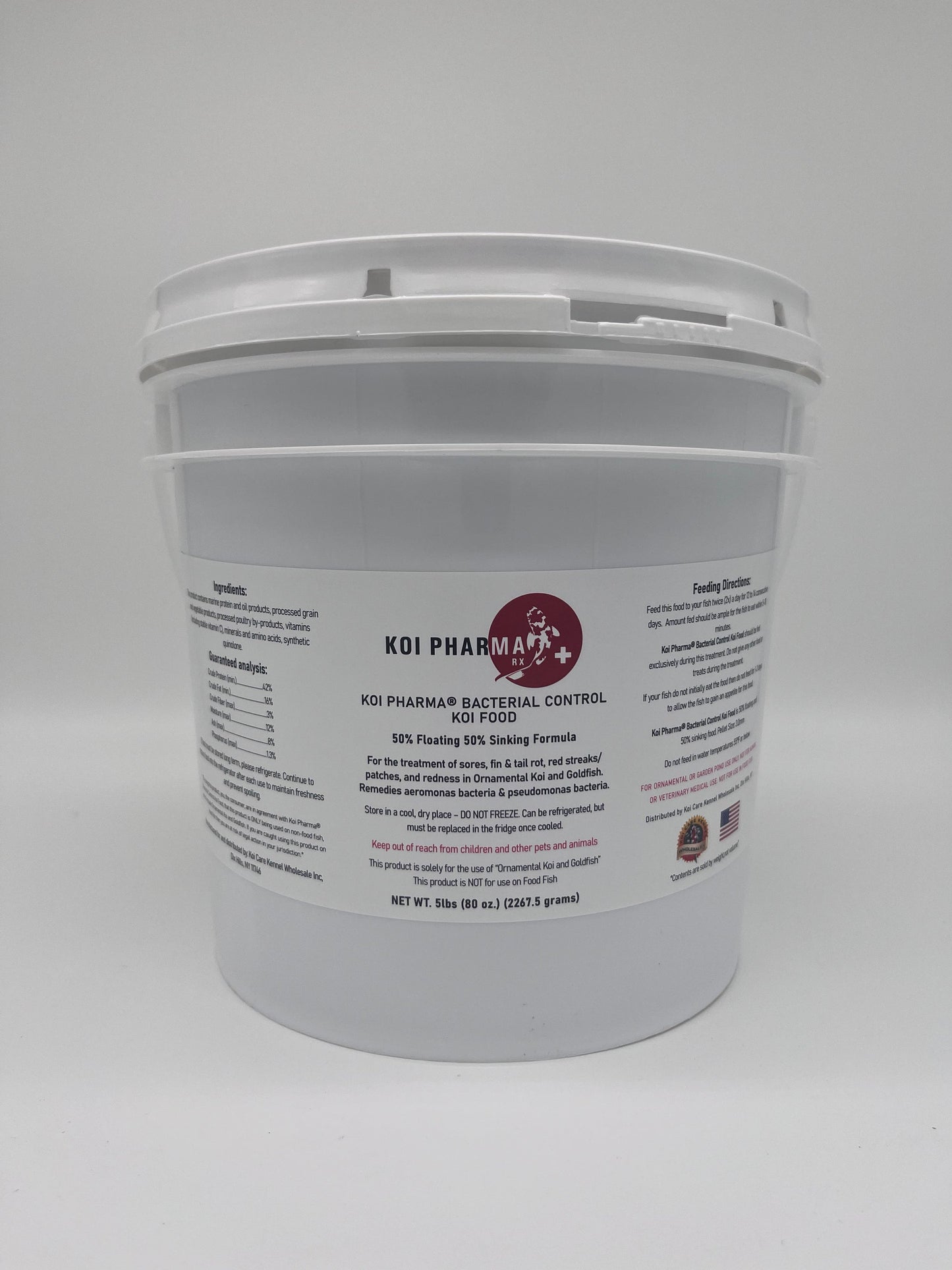 ✅ 5 POUND-KOI PHARMA® 🌸THỨC ĂN KIỂM SOÁT VI KHUẨN 🦠 Bacterial Control Koi Food by- Bacterial Disease Neutralizer