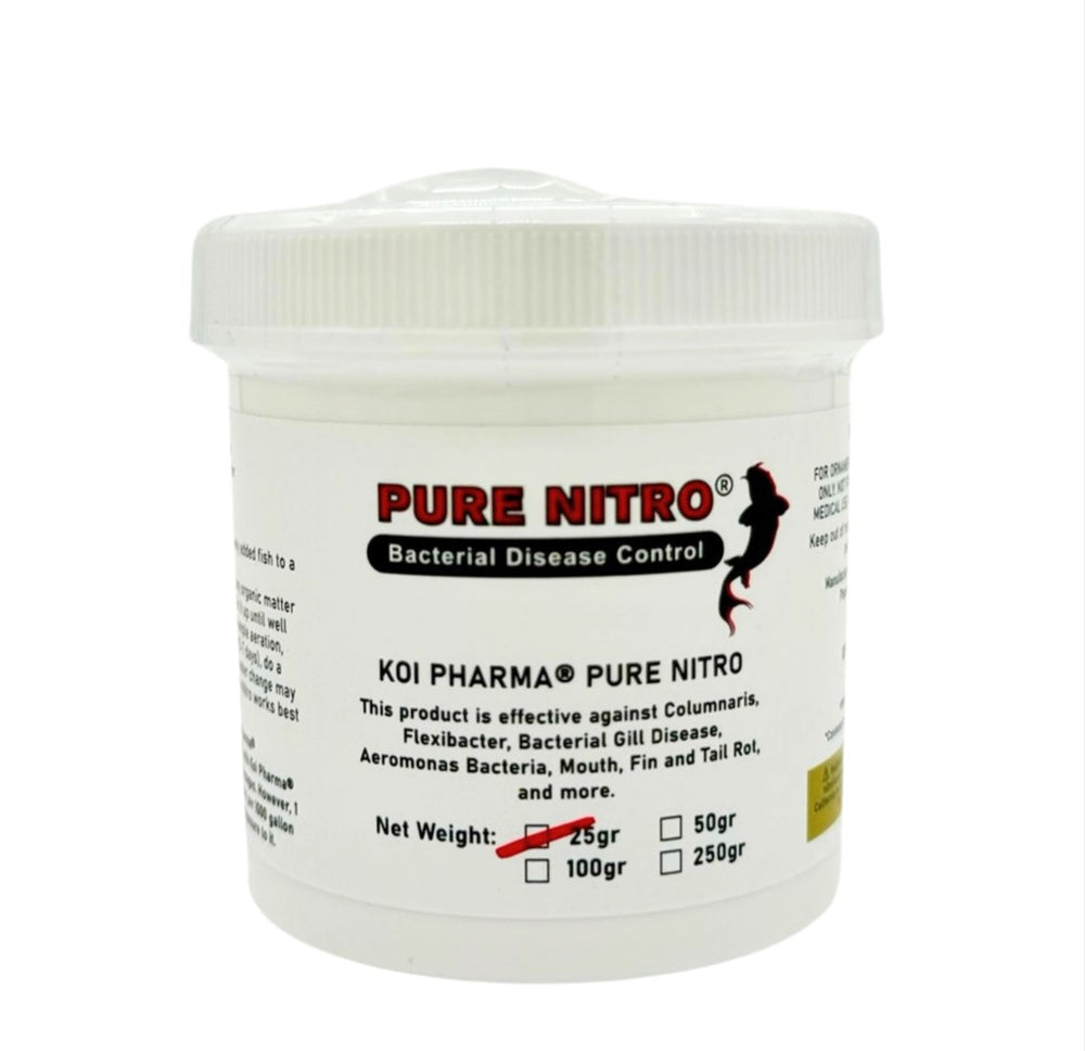 ✅25Gram -Pure Nitro -DIỆT VI KHUẨN CHO TOÀN BỘ AO NUÔI 💕Whole Pond Bacterial Medication for Koi Health Koi Pharma
