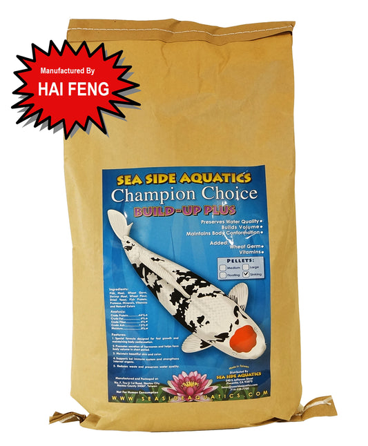✅SeaSide Aquatics Made By Hai Feng Build Up Plus Koi Food 20kg MD