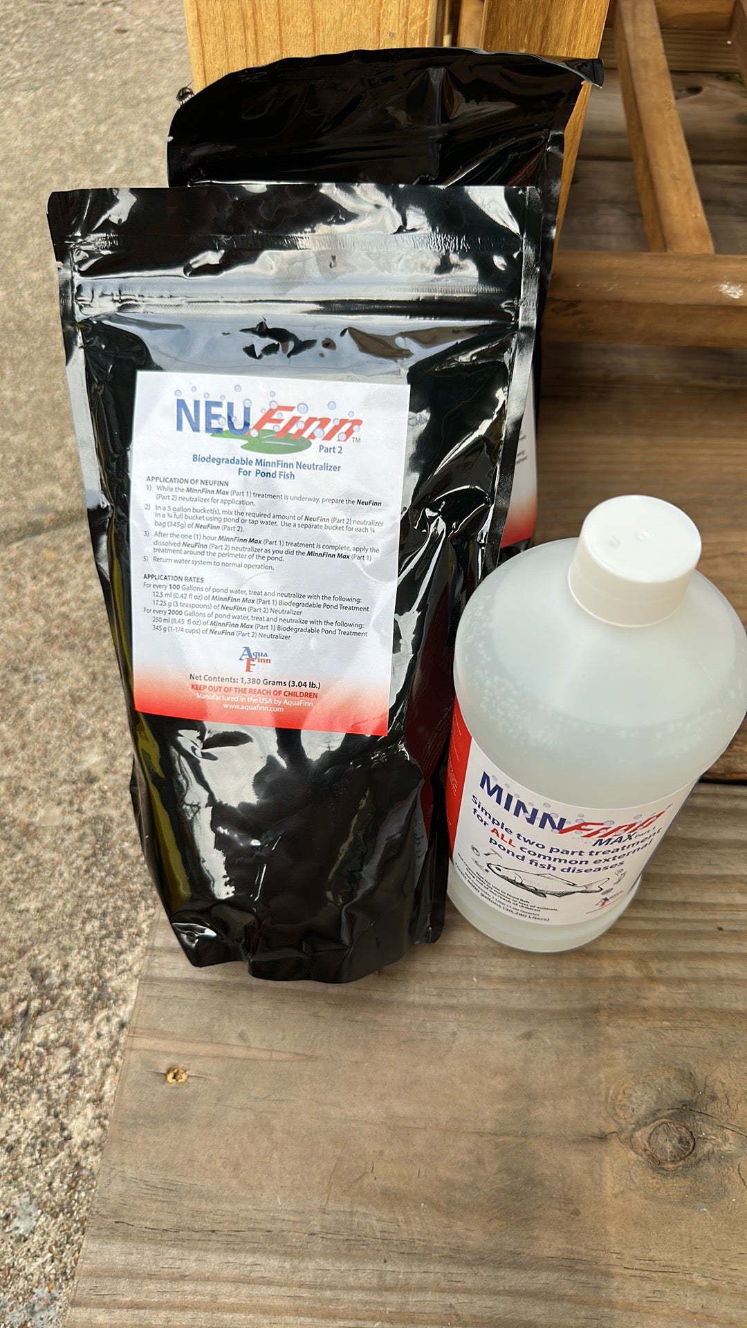 MinnFinn Max and NeuFinn Koi Pond Treatment - Commercial Strength