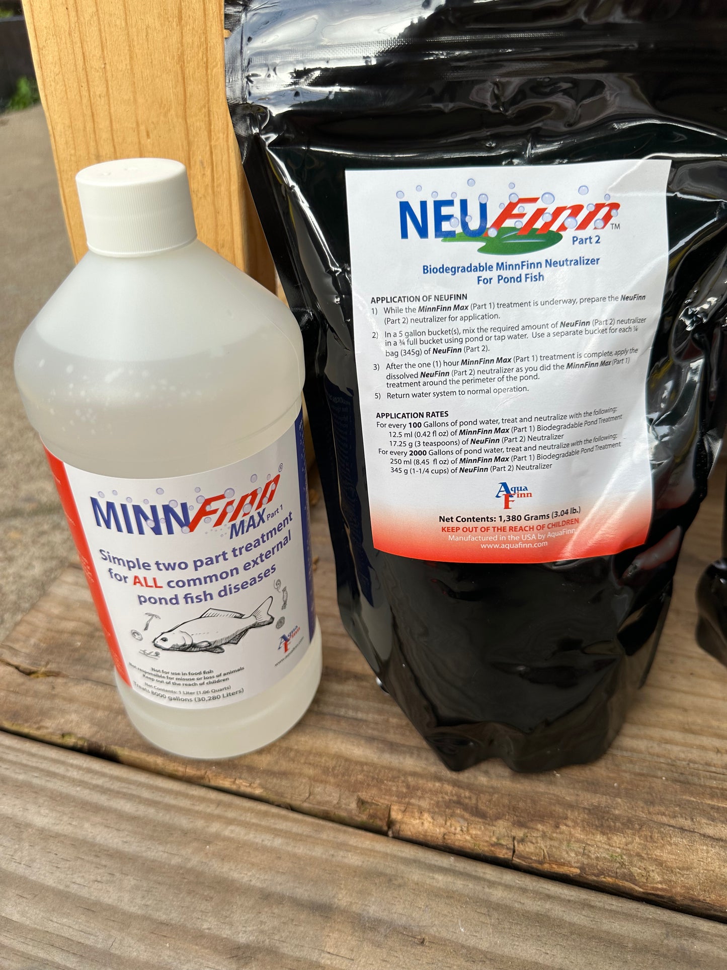 MinnFinn Max and NeuFinn Koi Pond Treatment - Commercial Strength